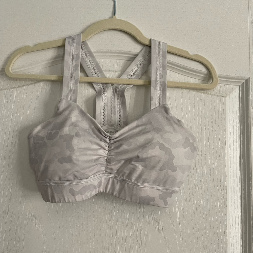 Women’s Handful Sports Bra - white camo